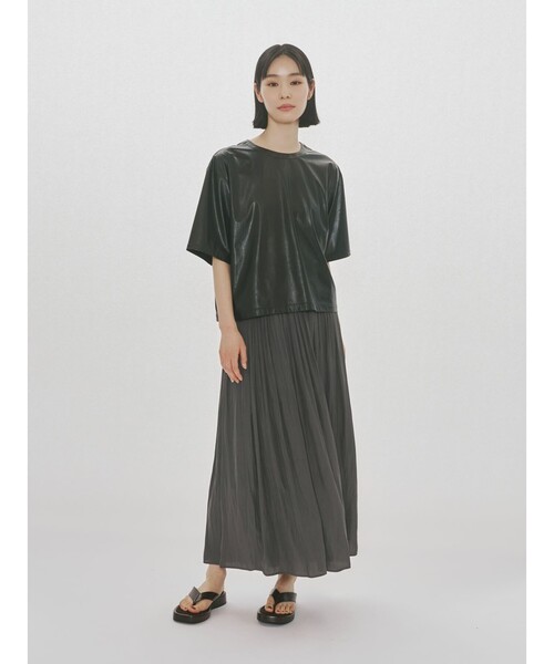 MIDIUMISOLID(ミディウミソリッド)の「MIDIUMISOLID for Ladies デザインギャザースカート(スカート・レディース・ブラック/ネイビー/ピンク・FREE)」の3枚目の写真