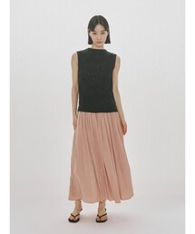 MIDIUMISOLID for Ladies デザインギャザースカート