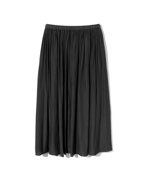 MIDIUMISOLID(ミディウミソリッド)の「MIDIUMISOLID for Ladies デザインギャザースカート(スカート・レディース・ブラック/ネイビー/ピンク・FREE)」の2枚目の写真