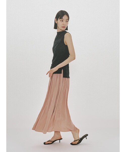MIDIUMISOLID(ミディウミソリッド)の「MIDIUMISOLID for Ladies デザインギャザースカート(スカート・レディース・ブラック/ネイビー/ピンク・FREE)」の9枚目の写真