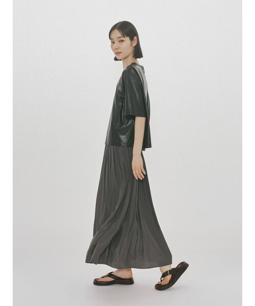 MIDIUMISOLID(ミディウミソリッド)の「MIDIUMISOLID for Ladies デザインギャザースカート(スカート・レディース・ブラック/ネイビー/ピンク・FREE)」の12枚目の写真
