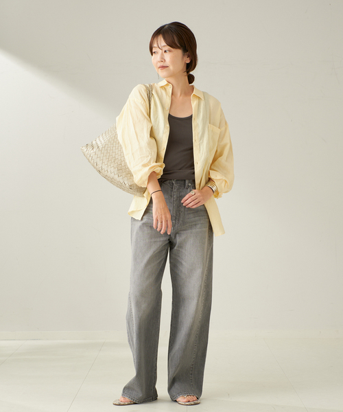 plage（プラージュ）の「《追加》sandwash loose タンク（タンクトップ・レディース・チャコールグレー/ブラウン/ホワイト・FREE）」の20枚目の写真