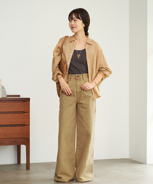 plage（プラージュ）の「《追加》sandwash loose タンク（タンクトップ・レディース・チャコールグレー/ブラウン/ホワイト・FREE）」の22枚目の写真