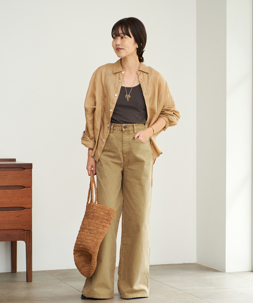 plage（プラージュ）の「《追加》sandwash loose タンク（タンクトップ・レディース・チャコールグレー/ブラウン/ホワイト・FREE）」の8枚目の写真