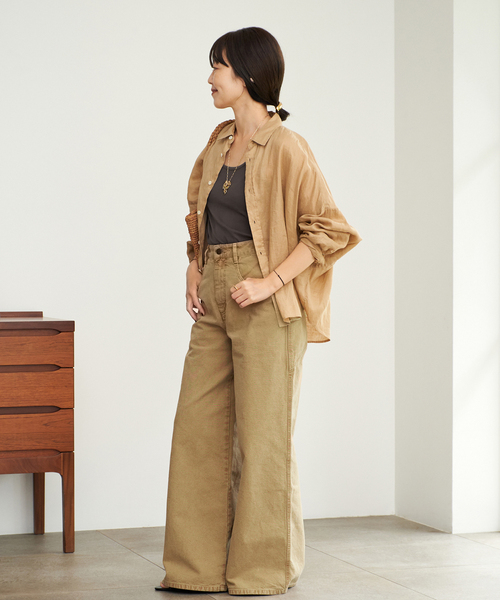 plage（プラージュ）の「《追加》sandwash loose タンク（タンクトップ・レディース・チャコールグレー/ブラウン/ホワイト・FREE）」の9枚目の写真