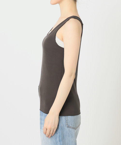 plage（プラージュ）の「《追加》sandwash loose タンク（タンクトップ・レディース・チャコールグレー/ブラウン/ホワイト・FREE）」の12枚目の写真