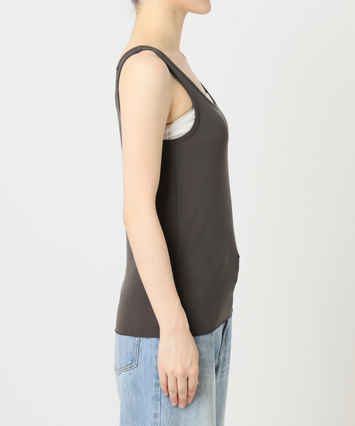 plage（プラージュ）の「《追加》sandwash loose タンク（タンクトップ・レディース・チャコールグレー/ブラウン/ホワイト・FREE）」の13枚目の写真