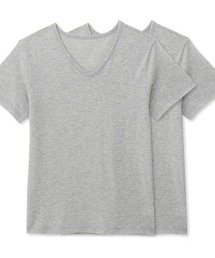 Belle Maison（ベルメゾン）の「コットンメッシュTシャツ2枚セット（インナーウェア/肌着）」