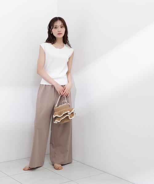 PROPORTION BODY DRESSING(プロポーションボディドレッシング)の「【中川紅葉さん着用】<a>ワイドイージーパンツ / 1216139503(その他パンツ・レディース・ブラック/ベージュ・MEDIUM/P/S/SMALL)」の3枚目の写真