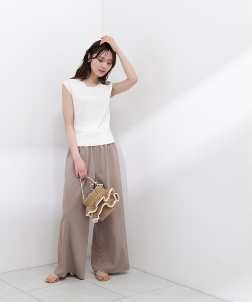 PROPORTION BODY DRESSING(プロポーションボディドレッシング)の「【中川紅葉さん着用】<a>ワイドイージーパンツ / 1216139503(その他パンツ・レディース・ブラック/ベージュ・MEDIUM/P/S/SMALL)」の4枚目の写真