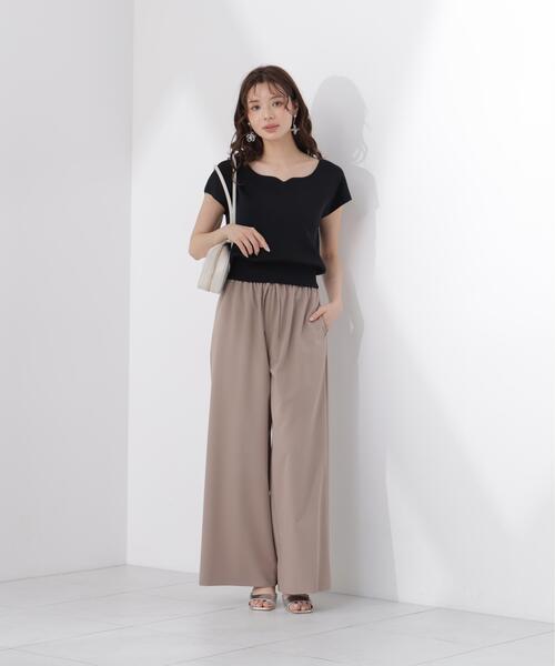 PROPORTION BODY DRESSING(プロポーションボディドレッシング)の「【中川紅葉さん着用】<a>ワイドイージーパンツ / 1216139503(その他パンツ・レディース・ブラック/ベージュ・MEDIUM/P/S/SMALL)」の5枚目の写真