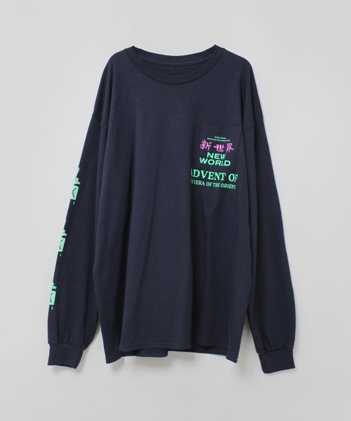RNA(アールエヌエー)の「M2558 PINKMOTEL 新世界ポケロンT(Tシャツ/カットソー・レディース・ネイビー/ホワイト・MEDIUM)」の5枚目の写真