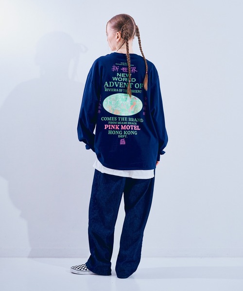 RNA(アールエヌエー)の「M2558 PINKMOTEL 新世界ポケロンT(Tシャツ/カットソー・レディース・ネイビー/ホワイト・MEDIUM)」の16枚目の写真