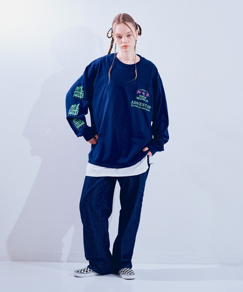 RNA(アールエヌエー)の「M2558 PINKMOTEL 新世界ポケロンT(Tシャツ/カットソー・レディース・ネイビー/ホワイト・MEDIUM)」の18枚目の写真