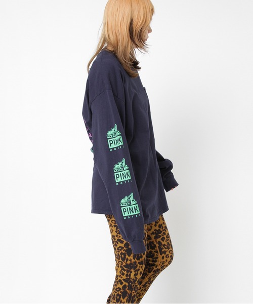 RNA(アールエヌエー)の「M2558 PINKMOTEL 新世界ポケロンT(Tシャツ/カットソー・レディース・ネイビー/ホワイト・MEDIUM)」の3枚目の写真