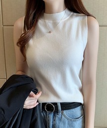 ハイネックノースリニット