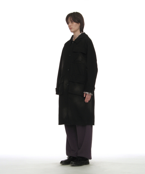 PARTIMENTO WOMEN(パルティメントウィメン)の「ツーウェイウォッシュドポケットバルマカンコート_ブラック(トレンチコート・レディース・その他・OS)」の3枚目の写真