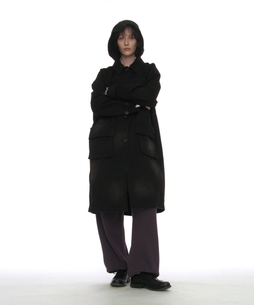 PARTIMENTO WOMEN(パルティメントウィメン)の「ツーウェイウォッシュドポケットバルマカンコート_ブラック(トレンチコート・レディース・その他・OS)」の7枚目の写真
