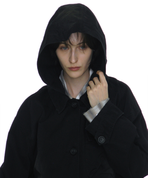 PARTIMENTO WOMEN(パルティメントウィメン)の「ツーウェイウォッシュドポケットバルマカンコート_ブラック(トレンチコート・レディース・その他・OS)」の8枚目の写真
