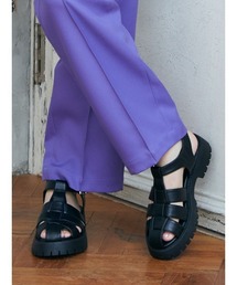 Realta（レアルタ）の「Realta(レアルタ)4cm厚底トラックソールグルカサンダル（サンダル）」