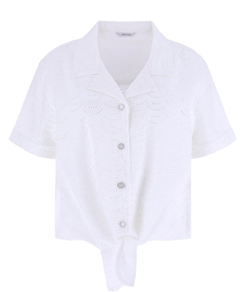 Guess(ゲス)の「SHARON Eyelet Shirt シャツ ブラウス(シャツ/ブラウス・レディース・ホワイト・LARGE/MEDIUM/SMALL/X-SMALL)」の5枚目の写真