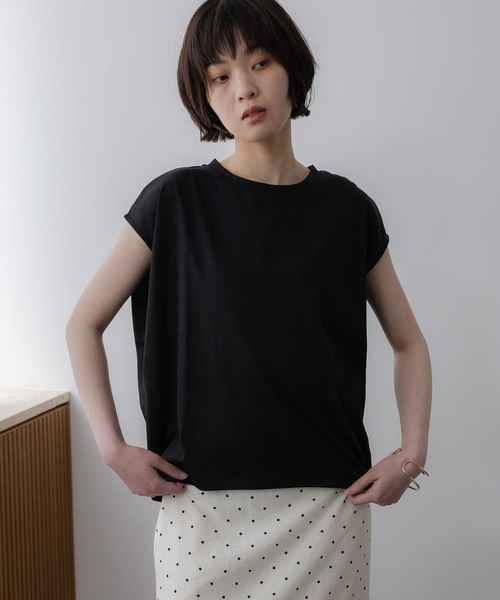 studio CLIP(スタディオクリップ)の「《ウタオ》多機能フレンチスリーブTシャツ(Tシャツ/カットソー・レディース・ラベンダー/オレンジ/ブルー/ブラック/カーキ/ホワイト・MEDIUM/SMALL/LARGE/X-LARGE)」の13枚目の写真