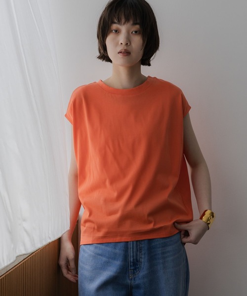 studio CLIP(スタディオクリップ)の「《ウタオ》多機能フレンチスリーブTシャツ(Tシャツ/カットソー・レディース・ラベンダー/オレンジ/ブルー/ブラック/カーキ/ホワイト・MEDIUM/SMALL/LARGE/X-LARGE)」の15枚目の写真