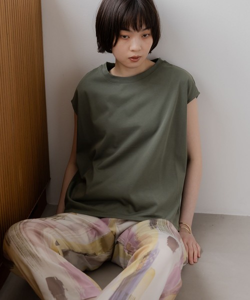studio CLIP(スタディオクリップ)の「《ウタオ》多機能フレンチスリーブTシャツ(Tシャツ/カットソー・レディース・ラベンダー/オレンジ/ブルー/ブラック/カーキ/ホワイト・MEDIUM/SMALL/LARGE/X-LARGE)」の20枚目の写真