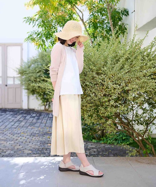 CROISSANT（クロワッサン）の「【WEB限定】CROISSANT / “CR5901”スライドフィットサンダル（サンダル・レディース・アイボリー/ブラック・M/S/LL/L）」の3枚目の写真
