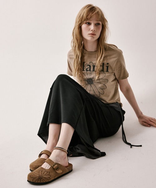 Mardi Mercredi(マルディメクルディ)の「MAXI SKIRT FOLDOVER WAIST / マキシスカート フォールドオーバー ウエスト(スカート・レディース・ブラック/チャコールグレー・FREE)」の5枚目の写真
