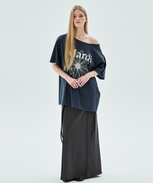 Mardi Mercredi(マルディメクルディ)の「MAXI SKIRT FOLDOVER WAIST / マキシスカート フォールドオーバー ウエスト(スカート・レディース・ブラック/チャコールグレー・FREE)」の20枚目の写真