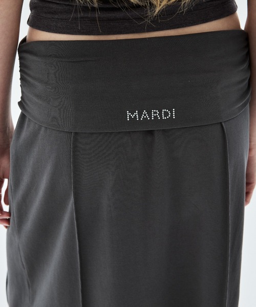 Mardi Mercredi(マルディメクルディ)の「MAXI SKIRT FOLDOVER WAIST / マキシスカート フォールドオーバー ウエスト(スカート・レディース・ブラック/チャコールグレー・FREE)」の22枚目の写真