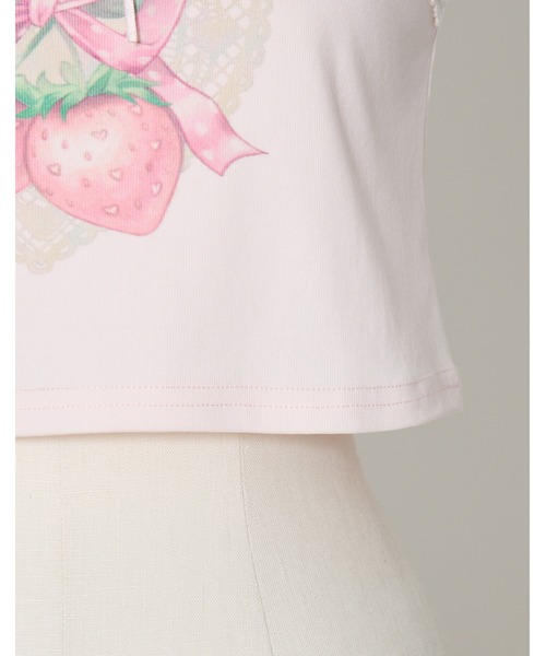 Fiorforte（フィオルフォルテ）の「strawberry camisole（キャミソール・レディース・ホワイト/ピンク・FREE）」の17枚目の写真