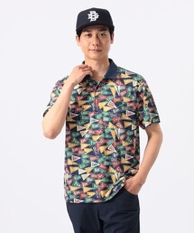 〈MEN〉ORANGE LABEL / フラッグ総柄 ポロシャツ