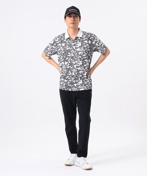 BEAMS GOLF(ビームスゴルフ)の「〈MEN〉ORANGE LABEL / フラッグ総柄 ポロシャツ(ポロシャツ・メンズ・ホワイト/その他・M/L/XL/S)」の3枚目の写真