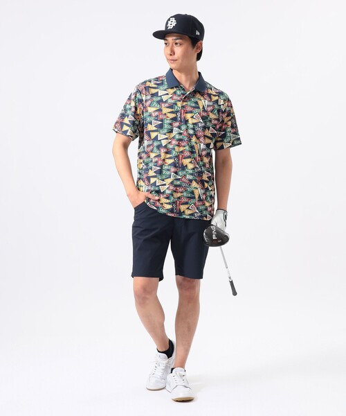 BEAMS GOLF(ビームスゴルフ)の「〈MEN〉ORANGE LABEL / フラッグ総柄 ポロシャツ(ポロシャツ・メンズ・ホワイト/その他・M/L/XL/S)」の6枚目の写真