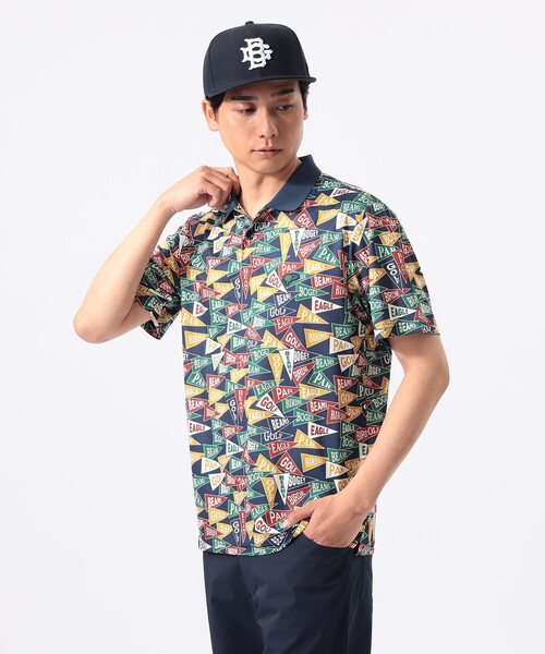 BEAMS GOLF(ビームスゴルフ)の「〈MEN〉ORANGE LABEL / フラッグ総柄 ポロシャツ(ポロシャツ・メンズ・ホワイト/その他・M/L/XL/S)」の7枚目の写真