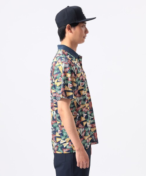 BEAMS GOLF(ビームスゴルフ)の「〈MEN〉ORANGE LABEL / フラッグ総柄 ポロシャツ(ポロシャツ・メンズ・ホワイト/その他・M/L/XL/S)」の10枚目の写真