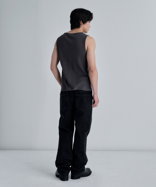 JUAN HOMME（ジュアンオム）の「リファインドヘンリーネックスリーブレス（チャコール）（Tシャツ/カットソー・メンズ・その他・MEDIUM/LARGE）」の3枚目の写真