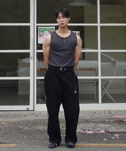 JUAN HOMME（ジュアンオム）の「リファインドヘンリーネックスリーブレス（チャコール）（Tシャツ/カットソー・メンズ・その他・MEDIUM/LARGE）」の7枚目の写真