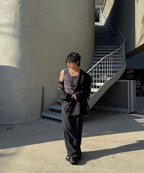 JUAN HOMME（ジュアンオム）の「リファインドヘンリーネックスリーブレス（チャコール）（Tシャツ/カットソー・メンズ・その他・MEDIUM/LARGE）」の12枚目の写真