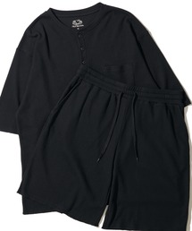 TETE HOMME（テットオム）の「【FRUIT OF THE LOOM/フルーツオブザルーム】ヘンリーネック ワッフルルームウェアセットアップ（ルームウェア/パジャマ）」