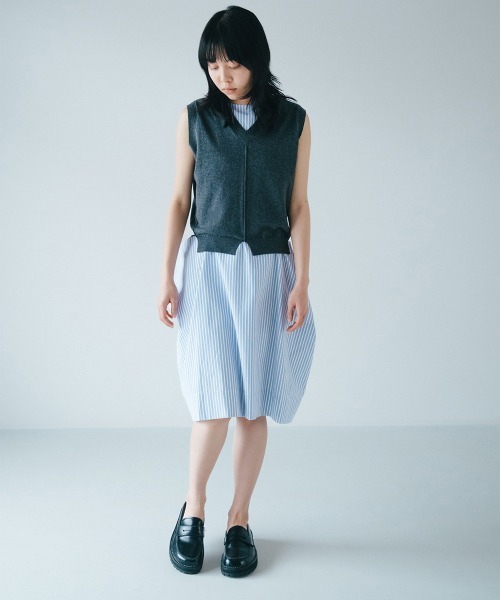 soduk(スドーク)の「【soduk】26SS新作 balloon shirt dress / バルーンシャツドレス(ワンピース・レディース・ブルー/ブラック/ブラウン・ONE SIZE)」の5枚目の写真