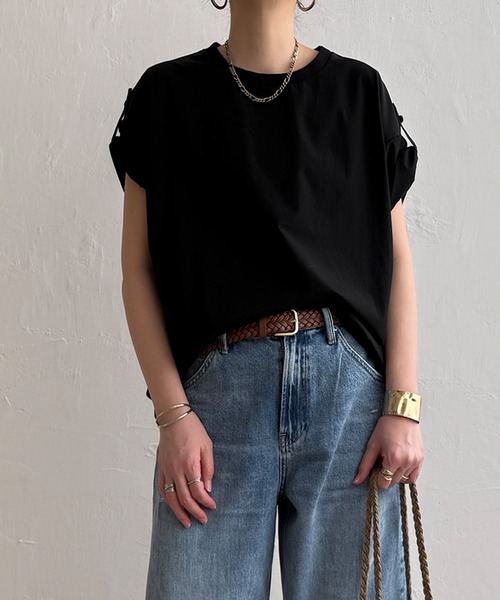 LBC(エルビーシー)の「【セットアップ対応】冷感ナイロンドロストプルオーバー(Tシャツ/カットソー・レディース・ブラック/カーキ/ベージュ・M/L)」の5枚目の写真