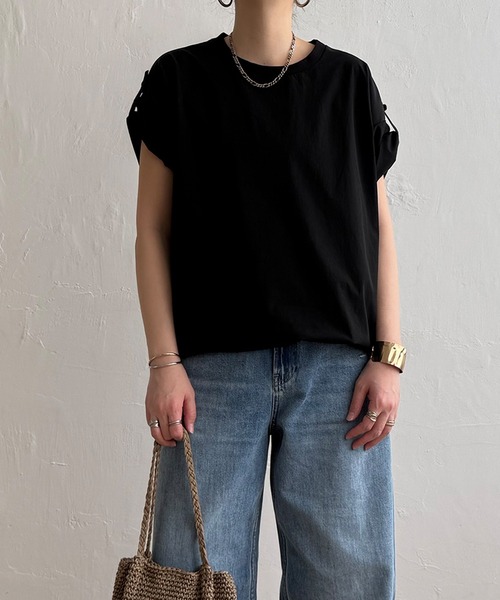 LBC(エルビーシー)の「【セットアップ対応】冷感ナイロンドロストプルオーバー(Tシャツ/カットソー・レディース・ブラック/カーキ/ベージュ・M/L)」の10枚目の写真