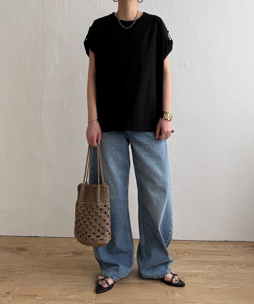 LBC(エルビーシー)の「【セットアップ対応】冷感ナイロンドロストプルオーバー(Tシャツ/カットソー・レディース・ブラック/カーキ/ベージュ・M/L)」の15枚目の写真