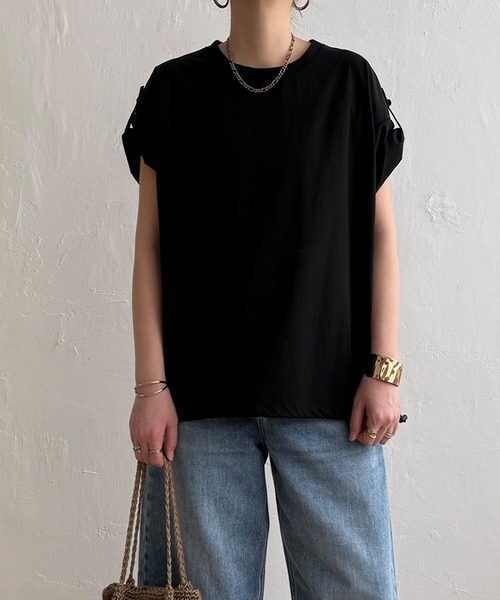 LBC(エルビーシー)の「【セットアップ対応】冷感ナイロンドロストプルオーバー(Tシャツ/カットソー・レディース・ブラック/カーキ/ベージュ・M/L)」の11枚目の写真
