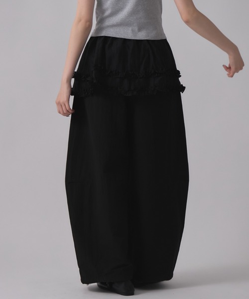 leimn(レイムン)の「フリルスカート付きカーブパンツ(その他パンツ・レディース・ブラック/ベージュ・FREE)」の3枚目の写真