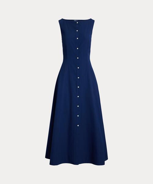 POLO RALPH LAUREN(ポロ ラルフ ローレン)の「パネルド コットン ドレス(ワンピース・レディース・ブルー・2/0/4/6)」の8枚目の写真