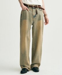 NOIRER（ノイア）の「ダーティウォッシングワイドデニムパンツ（ダスティグレー）（デニムパンツ）」
